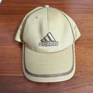 Adidas Khaki Cap with Brown Stitching